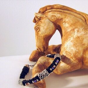 Horse hair Bracelet ! Western style rhinestones  🌿